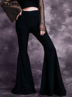 GothDark High Waist Flare Leg Pants