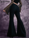 GothDark High Waist Flare Leg Pants