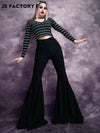 GothDark High Waist Flare Leg Pants